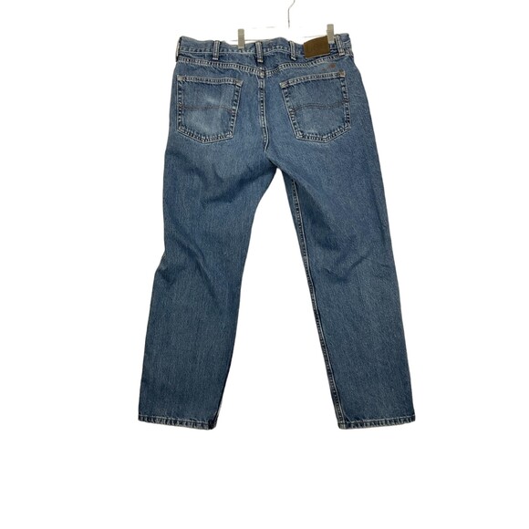 Lee Men’s 36x30 Distressed Straight-Leg Jeans – Regular Fit Blue Denim, Zip Fly - Picture 2 of 11